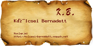 Kölcsei Bernadett névjegykártya